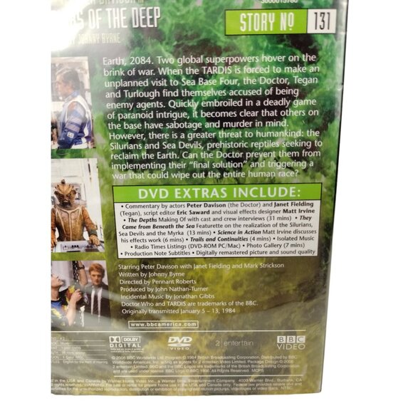 Doctor Who Warriors of the Deep Episode 131 Peter Davidson Fifth Doctor BBC Vide - Picture 4 of 4